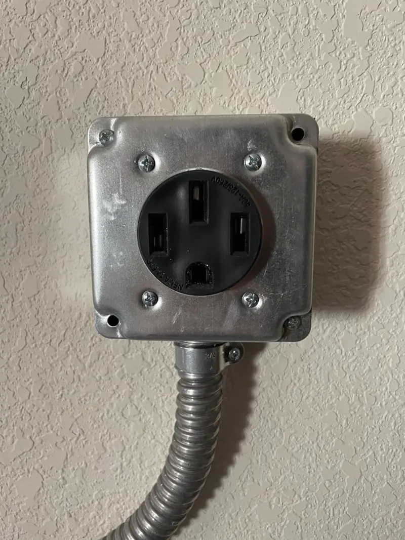 NEMA 14-50 outlet installed for Electrical Panel Upgrade in Kendall West